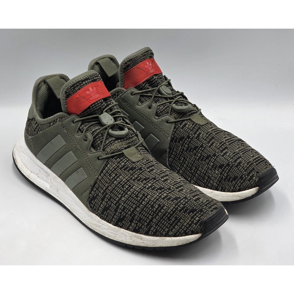 Adidas X_PLR St Major Olive Green Red Accent‎ Sneakers Mens 9.5 Knit Shoes